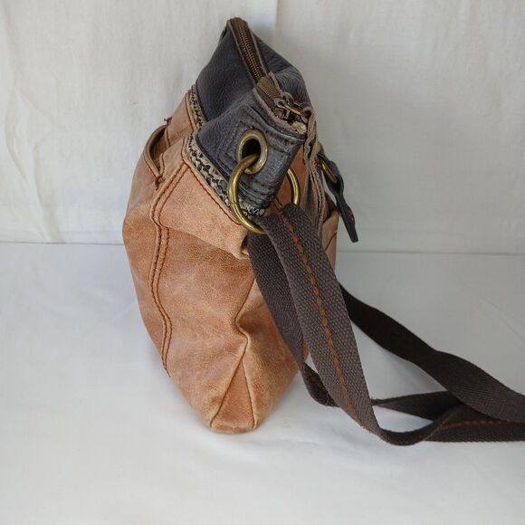 The Sak Kendra Espresso & Brown Leather Crossbody Shoulder Bag Free Shipping - Picture 2 of 10